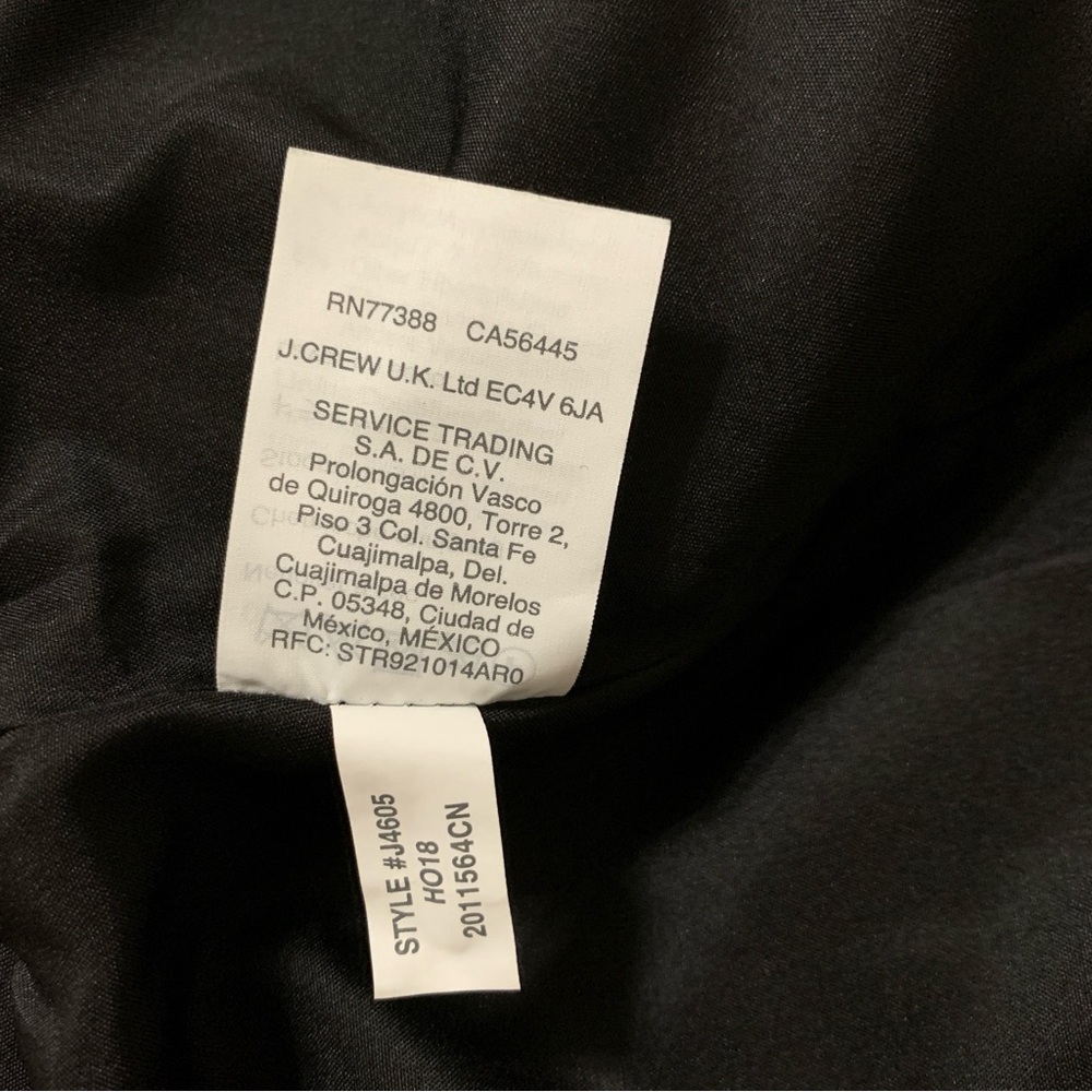NWT J.Crew Mercantile Womens Pencil Skirt Lined Back zip Wool Blend Black Size 0 - Picture 16 of 16